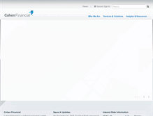 Tablet Screenshot of cohenfinancial.com